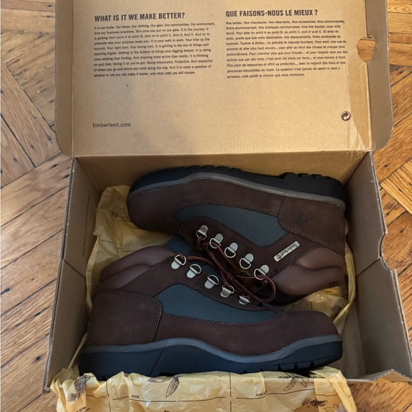Beef & Broccoli Timberland Brown and Green Boots - Picture 1 of 11